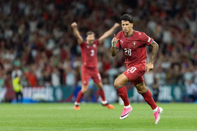 October 4, 2026, Porto, Porto, Portugal: Portugal and Barcelona defender JOAO CANCELO (20) celebrating after scoring a goal during the game for Nations League between Portugal and Norway at Estadio do Dragao Porto Portugal - ZUMAs359 20261004_zsp_s359_017 Copyright: xAlexandrexdexSousax
