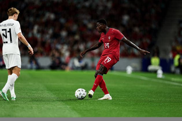 October 4, 2026, Porto, Porto, Portugal: Nuno Mendes of Portugal controls the ball during the UEFA Nations League A 2026 27 - Matchday 4 match between Portugal and Norway at Estadio do Dragao. UEFA Nations League A 2026 27 - Matchday 4 Portugal X Norway  - ZUMAe141 20261004_zsp_e141_039 Copyright: xLuisxEirasx