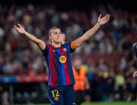 ESP Liga F: FC Barcelona vs. Real Madrid Fem. Patri Guijarro of Barcelona during the Liga F match between FC Barcelona and Real Madrid Fem, played at Spotify Camp Nou Stadium in Barcelona on October 4, 2026, in Spain Copyright: xAgenciaxLOFx