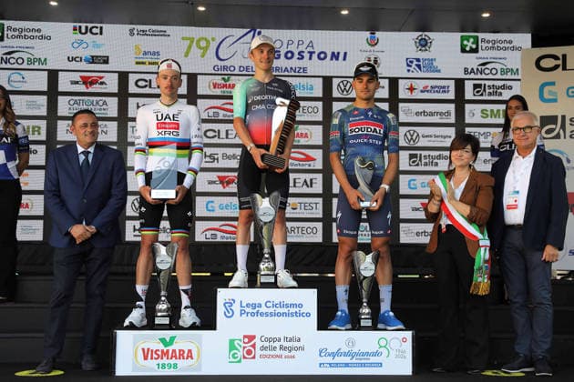 04-10-2026 Coppa Agostoni; 2026, Decathlon - Cma Cgm; 2026, Uae Emirates - Xrg; 2026, Soudal - Quick Step; Lapeira, Paul; Mcnulty, Brandon; Raccagni Noviero, Andrea; Lissone; 