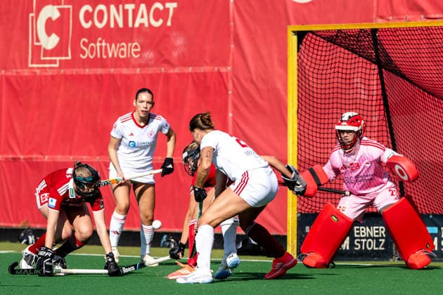 BHC 1 Women s Red-White Cologne 1–2 Field Hockey, 1st Bundesliga, Women s Division, First Half of the Season, 2026–2027 Season, Bremen, Germany, October 4, 2026: BHC 1 Women’s Rot Weiss Köln 1–2 at the Bremer Hockey Club e.V. on October 4, 2026, in Bremen, Germany. Photo by Axel Kaste. Bremen, Bremer Hockey Club e.V., Free Hanseatic City of Bremen, Germany BHC Damen - RWK 1-2 4.10.26 LR-7301