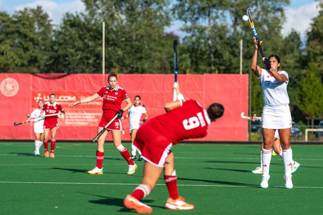 BHC 1 Women s Red-White Cologne 1–2 Field Hockey, 1st Bundesliga, Women s Division, First Half of the Season, 2026–2027 Season, Bremen, Germany, October 4, 2026: BHC 1 Women’s Rot Weiss Köln 1–2 at the Bremer Hockey Club e.V. on October 4, 2026, in Bremen, Germany. Photo by Axel Kaste. Bremen, Bremer Hockey Club e.V., Free Hanseatic City of Bremen, Germany BHC Damen - RWK 1-2 4.10.26 LR-7759
