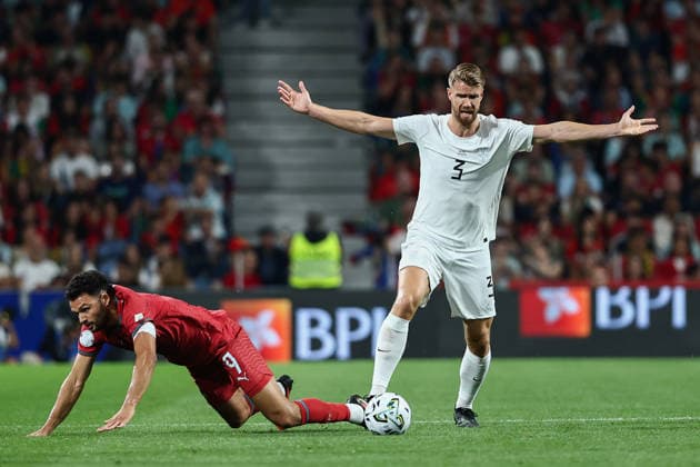 POR: Portugal v Norway. UEFA Nations League. Matchday 4. Kristoffer Ajer of Norway in action against Goncalo Ramos of Portugal during the Portugal and Norway UEFA Nations League match at Estadio do Dragao Stadium on October, 2026 in Porto, Portugal. kpng Copyright: xBaguxBlancox xPRESSINPHOTOx SA_2627_POR_NOR_024