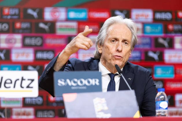 October 4, 2026, Porto, Porto, Portugal: Portugal head coach from Portugal JORGE JESUS during the post-game press conference, PK, Pressekonferenz at the end of the game for Nations League between Portugal and Norway at Estadio do Dragao Soccer 2026: Portugal 2:1 Norway  - ZUMAs359 20261004_zsp_s359_449 Copyright: xAlexandrexdexSousax