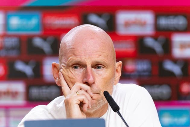 October 4, 2026, Porto, Porto, Portugal: Norway head coach from Norway STALE SOLBAKKEN during the post-game press conference, PK, Pressekonferenz at the end of the game for Nations League between Portugal and Norway at Estadio do Dragao Porto Portugal - ZUMAs359 20261004_zsp_s359_370 Copyright: xAlexandrexdexSousax