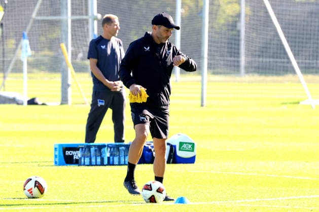 October 5, 2026, Germany, Soccer, 2. Bundesliga, 2026–2027 Season, Sportforum, Hertha BSC, Head Coach Stefan Leitl leading training at Hertha BSC Berlin, 2nd Division; DFB and DFL regulations prohibit any use of photographs as image sequences and or quasi-video. nordphoto GmbH, Engler, Berlin; Sportforum, Berlin, Germany Copyright: xNordphotox xEnglerx