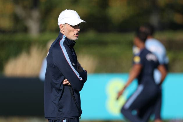 England MD-1 Training, Nations League Thomas Tuchel, Manager of England gestures during the England MD-1 training session ahead of the 2026 27 UEFA Nations League Group A3 match vs Czech Republic, Tottenham Hotspur Training Ground, Enfield, England on 5 October 2026 Credit: Tiego Grenho Every Second Media Editorial use only. All images are copyright Every Second Media Limited. No images may be reproduced without prior permission. Copyright: xIMAGO EveryxSecondxMediax ESM-2200-0003 TiegoxGrenhox xEveryxSecondxMediax