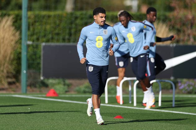 England MD-1 Training, Nations League Morgan Gibbs-White of England during the England MD-1 training session ahead of the 2026 27 UEFA Nations League Group A3 match vs Czech Republic, Tottenham Hotspur Training Ground, Enfield, England on 5 October 2026 Credit: Tiego Grenho Every Second Media Editorial use only. All images are copyright Every Second Media Limited. No images may be reproduced without prior permission. Copyright: xIMAGO EveryxSecondxMediax ESM-2200-0011 TiegoxGrenhox xEveryxSecondxMediax