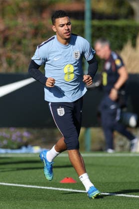 England MD-1 Training, Nations League Morgan Rogers of England during the England MD-1 training session ahead of the 2026 27 UEFA Nations League Group A3 match vs Czech Republic, Tottenham Hotspur Training Ground, Enfield, England on 5 October 2026 Credit: Tiego Grenho Every Second Media Editorial use only. All images are copyright Every Second Media Limited. No images may be reproduced without prior permission. Copyright: xIMAGO EveryxSecondxMediax ESM-2200-0048 TiegoxGrenhox xEveryxSecondxMediax