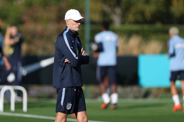 England MD-1 Training, Nations League Thomas Tuchel, Manager of England looks on during the England MD-1 training session ahead of the 2026 27 UEFA Nations League Group A3 match vs Czech Republic, Tottenham Hotspur Training Ground, Enfield, England on 5 October 2026 Credit: Tiego Grenho Every Second Media Editorial use only. All images are copyright Every Second Media Limited. No images may be reproduced without prior permission. Copyright: xIMAGO EveryxSecondxMediax ESM-2200-0050 TiegoxGrenhox xEveryxSecondxMediax