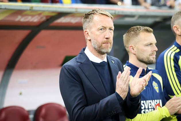 BUCHAREST, ROMANIA 20261005 Sweden s national team coach Graham Potter during Monday s Nations League Group B4 soccer match between Romania and Sweden at Arena Na?ionala in Bucharest, Romania x21080x  Copyright: xAleksandarxDjorovic TTx NATIONS LEAGUE RUMÄNIEN-SVERIGE