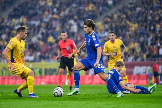 October 5, 2026: Besfort Zeneli of Sweden during the Nations League soccer match between Romania and Sweden on October 5, 2026 in Bucharest. Photo by Ludvig Thunman. BILDBYRAN code LT LT0828 soccer football fotball Nations League UEFA Nations League Romania Sweden Sweden A BBENG  Copyright: LUDVIGxTHUNMAN BB261005LT078