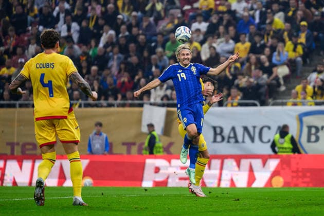 October 5, 2026: Sebastian Nanasi of Sweden during the Nations League soccer match between Romania and Sweden on October 5, 2026 in Bucharest. Photo by Ludvig Thunman. BILDBYRAN code LT LT0828 soccer football fotball Nations League UEFA Nations League Romania Sweden Sweden A BBENG  Copyright: LUDVIGxTHUNMAN BB261005LT081