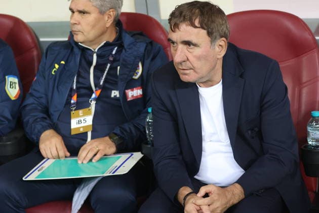 BUCHAREST, ROMANIA 20261005 Romania s coach Gheorghe Hagi during Monday s Nations League Group B4 soccer match between Romania and Sweden at the Arena Na?ionala in Bucharest, Romania x21080x  Copyright: xAleksandarxDjorovic TTx NATIONS LEAGUE RUMÄNIEN-SVERIGE