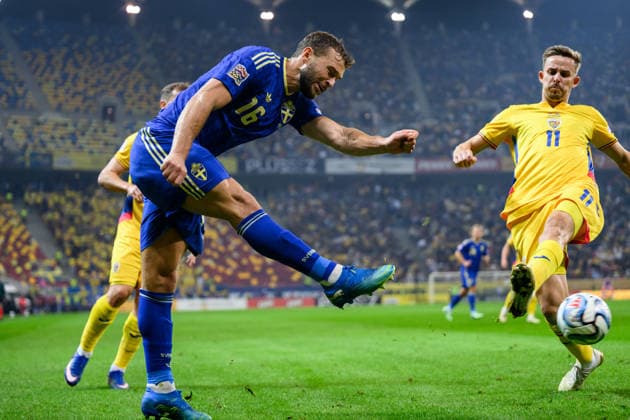 October 5, 2026: Jesper Karlström of Sweden during the Nations League soccer match between Romania and Sweden on October 5, 2026 in Bucharest. Photo by Ludvig Thunman. BILDBYRAN code LT LT0828 soccer football fotball Nations League UEFA Nations League Romania Sweden Sweden A BBENG  Copyright: LUDVIGxTHUNMAN BB261005LT084