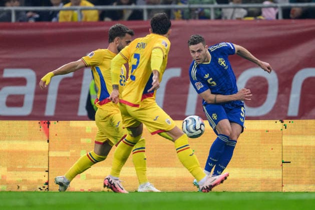 October 5, 2026: Gabriel Gudmundsson of Sweden during the Nations League soccer match between Romania and Sweden on October 5, 2026 in Bucharest. Photo by Ludvig Thunman, BILDBYRAN, code LT LT0828: soccer, football, fotball, Nations League, UEFA Nations League, Romania, Sweden, Sweden A, bbeng Copyright: LUDVIGxTHUNMAN BB261005LT087