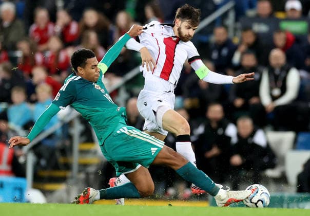 UEFA Nations League Group Stage Northern Ireland vs Georgia 5 10 2026 Northern Ireland™s Shea Charles and Georgia™s Khvicha Kvaratskhelia Shea Charles and Khvicha Kvaratskhelia 5 10 2026  Copyright: xx UNL N Ireland v Georgia 013