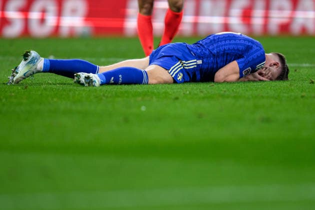 October 5, 2026: Viktor Gyökeres of Sweden in pain during the Nations League soccer match between Romania and Sweden on October 5, 2026 in Bucharest. Photo by Ludvig Thunman, BILDBYRAN, code LT LT0828: soccer, football, fotball, Nations League, UEFA Nations League, Romania, Sweden, Sweden A, BBeng, injury Copyright: LUDVIGxTHUNMAN BB261005LT119