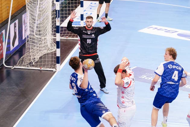 2 Handball Bundesliga, Matchday 6, 1: VfL Potsdam vs. TuS Ferndorf, Filip Baranasic, TuS Ferndorf, 99, on October 5, 2026, at the MBS Arena, Potsdam, Brandenburg, Germany