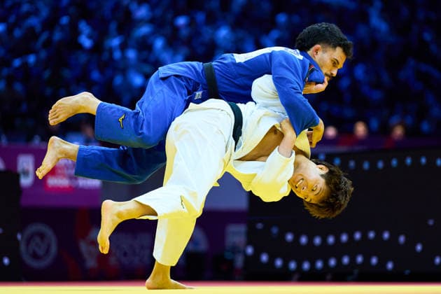 (Top-Bottom) Garcia Torne David (ESP), Hifumi Abe (JPN), OCTOBER 5, 2026 -Judo : World Judo Championships BAKU2026 Mens -66kgFinal match at National Gymnastics Arena in Baku, Azerbaijan. Noxthirdxpartyxsales  aflo_353536767 KenxAsakurax