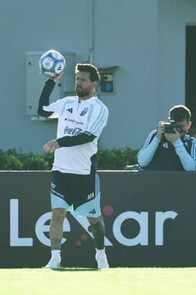 Argentina’s forward Lionel Messi takes part in a training session at the AFA (Argentine Football Association) training center in Ezeiza, Buenos Aires Province, on October 5, 2026, ahead of the upcoming friendly soccer matches against the Benin national team. Lionel Messi took part in the final training session of his professional career with the Argentine national team before his farewell match. Photo by Alejandro Pagni PHOTOxPHOTO Copyright: xAlejandroxPAGNIx