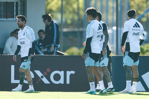Argentina’s forward Lionel Messi takes part in a training session at the AFA (Argentine Football Association) training center in Ezeiza, Buenos Aires Province, on October 5, 2026, ahead of the upcoming friendly soccer matches against the Benin national team. Lionel Messi took part in the final training session of his professional career with the Argentine national team before his farewell match. Photo by Alejandro Pagni PHOTOxPHOTO Copyright: xAlejandroxPAGNIx