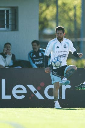 Argentina’s forward Lionel Messi takes part in a training session at the AFA (Argentine Football Association) training center in Ezeiza, Buenos Aires Province, on October 5, 2026, ahead of the upcoming friendly soccer matches against the Benin national team. Lionel Messi took part in the final training session of his professional career with the Argentine national team before his farewell match. Photo by Alejandro Pagni PHOTOxPHOTO Copyright: xAlejandroxPAGNIx