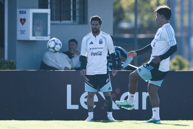 Argentina’s forward Lionel Messi takes part in a training session at the AFA (Argentine Football Association) training center in Ezeiza, Buenos Aires Province, on October 5, 2026, ahead of the upcoming friendly soccer matches against the Benin national team. Lionel Messi took part in the final training session of his professional career with the Argentine national team before his farewell match. Photo by Alejandro Pagni PHOTOxPHOTO Copyright: xAlejandroxPAGNIx