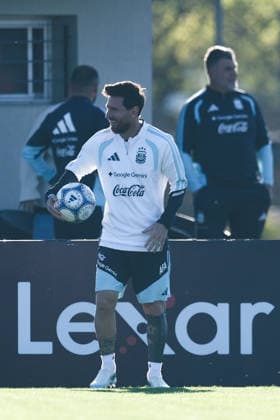 Argentina’s forward Lionel Messi takes part in a training session at the AFA (Argentine Football Association) training center in Ezeiza, Buenos Aires Province, on October 5, 2026, ahead of the upcoming friendly soccer matches against the Benin national team. Lionel Messi took part in the final training session of his professional career with the Argentine national team before his farewell match. Photo by Alejandro Pagni PHOTOxPHOTO Copyright: xAlejandroxPAGNIx