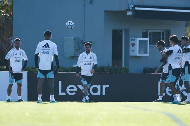 Argentina’s forward Lionel Messi takes part in a training session at the AFA (Argentine Football Association) training center in Ezeiza, Buenos Aires Province, on October 5, 2026, ahead of the upcoming friendly soccer matches against the Benin national team. Lionel Messi took part in the final training session of his professional career with the Argentine national team before his farewell match. Photo by Alejandro Pagni PHOTOxPHOTO Copyright: xAlejandroxPAGNIx