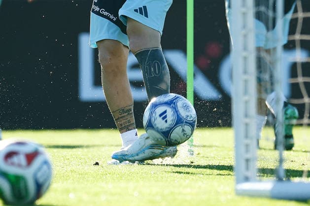 Argentina’s forward Lionel Messi takes part in a training session at the AFA (Argentine Football Association) training center in Ezeiza, Buenos Aires Province, on October 5, 2026, ahead of the upcoming friendly soccer matches against the Benin national team. Lionel Messi took part in the final training session of his professional career with the Argentine national team before his farewell match. Photo by Alejandro Pagni PHOTOxPHOTO EZEIZA ARGENTINA Copyright: xAlejandroxPAGNIx