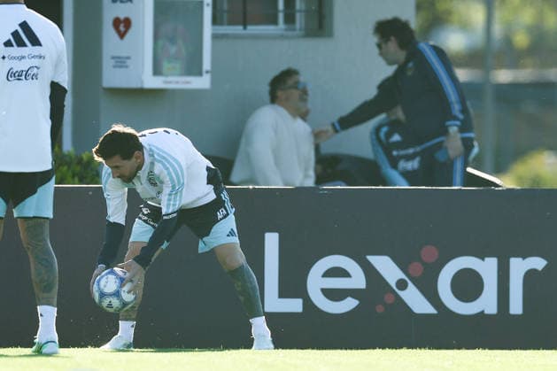 Argentina’s forward Lionel Messi takes part in a training session at the AFA (Argentine Football Association) training center in Ezeiza, Buenos Aires Province, on October 5, 2026, ahead of the upcoming friendly soccer matches against the Benin national team. Lionel Messi took part in the final training session of his professional career with the Argentine national team before his farewell match. Photo by Alejandro Pagni PHOTOxPHOTO Copyright: xAlejandroxPAGNIx