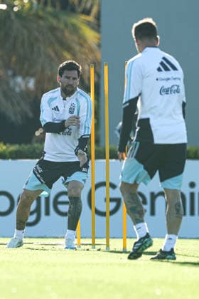 Argentina’s forward Lionel Messi takes part in a training session at the AFA (Argentine Football Association) training center in Ezeiza, Buenos Aires Province, on October 5, 2026, ahead of the upcoming friendly soccer matches against the Benin national team. Lionel Messi took part in the final training session of his professional career with the Argentine national team before his farewell match. Photo by Alejandro Pagni PHOTOxPHOTO Copyright: xAlejandroxPAGNIx