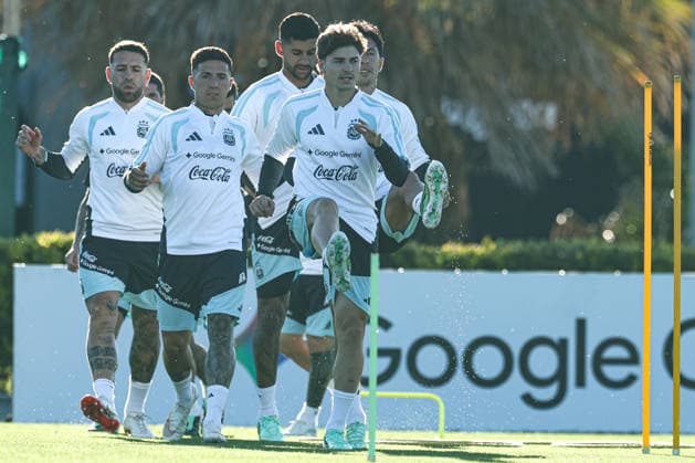 Argentina’s players take part in a training session at the AFA (Argentine Football Association) training center in Ezeiza, Buenos Aires Province, on October 5, 2026, ahead of the upcoming friendly soccer matches against the Benin national team. Lionel Messi took part in the final training session of his professional career with the Argentine national team before his farewell match. Photo by Alejandro Pagni PHOTOxPHOTO Copyright: xAlejandroxPAGNIx