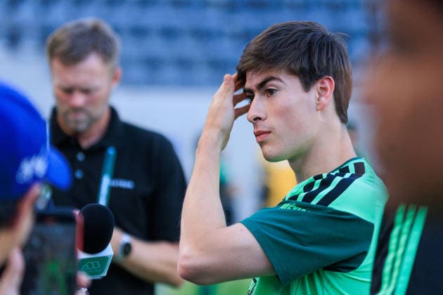 October 5, 2026, Los Angeles, California, USA: Armando Gonzalez 14 of Mexico during a practice on Monday, October 5, 2026 at BMO Stadium, in Los Angeles, California in preparation for an International Friendly, Länderspiel, Nationalmannschaft match against Chile on Tuesday October 6, 2026 at the Los Angeles Memorial Coliseum. JAVIER ROJAS PI Mexico press conference, PK, Pressekonferenz - ZUMAp124 20261005_zaa_p124_036 Copyright: xJavierxRojasx