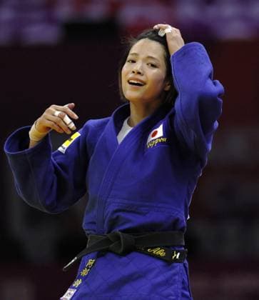 Judo: World championships Uta Abe of Japan reacts after beating Ariane Toro Soler of Spain in the women s 52-kilogram final at the judo world championships in Baku, Azerbaijan, on Oct. 5, 2026.  A14AA0005630214P