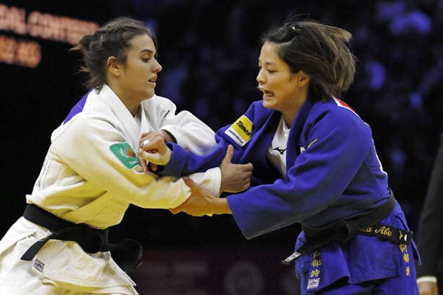 Judo: World championships Uta Abe (blue) of Japan competes en route to beating Ariane Toro Soler of Spain in the women s 52-kilogram final at the judo world championships in Baku, Azerbaijan, on Oct. 5, 2026.  A14AA0005630227P