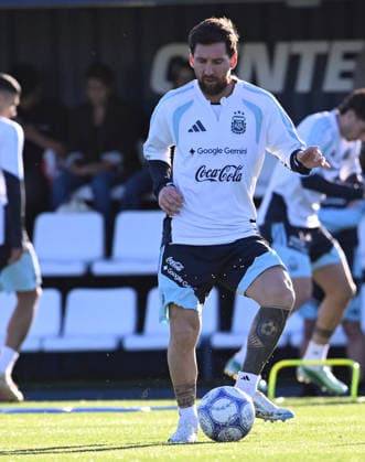 BUENOS AIRES, ARGENTINA - OCTOBER 5: Lionel Messi of Argentina national team, Nationalteam at Training Camp on October 5, 2026 in Buenos Aires, Argentina. Argentina will face Benin tomorrow in an International Friendly, Länderspiel, Nationalmannschaft match at the Estadio Monumental, marking Messi s final farewell appearance for the national team. Photo by SFSI Lionel Messi of Argentina national team last training Copyright: xx