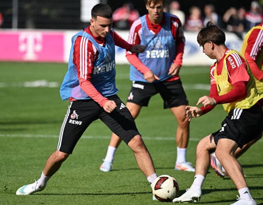 September 6, 2026, xophax, Soccer, Bundesliga 1, 1. FC Köln Training at the Geissbockheim: Said El Mala (1. FC Köln) and Mickey Moore (1. FC Köln, on the right)