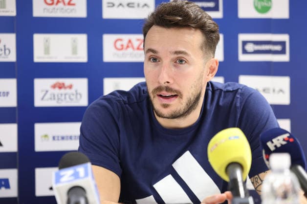 press conference, PK, Pressekonferenz of HC Zagreb Manuel Strlek of HC Zagreb speaks on a press conference on October 06, 2026 in Zagreb, Croatia ahead of the EHF Champions League match between HC Zagreb and Aalborg Handbold.  MarkoxPrpic PIXSELL