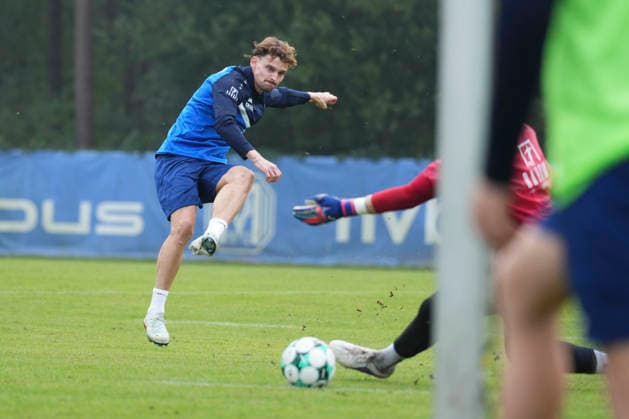 German Soccer, Training Session, 3rd Division, 2026–2027 Season, NVB Campus, SV Meppen, Tuesday, October 6, 2026, Morning Training: Moritz Heyer as a guest player at the Meppen training session of the 3rd Division team Copyright: xLennxLuebbersx