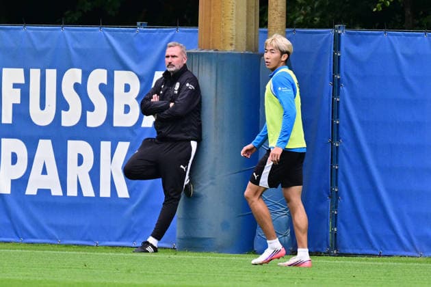 October 6, 2026, Soccer, Men s, 2nd Division Bundesliga, 2026–2027 Season, Holstein Kiel Practice, KSV Coach Tim Walter, Kiel, near Holstein Stadium in Projensdorf, Training Center, Northern Schleswig-Holstein, Germany