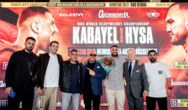 Düsseldorf, Germany, Oct. 6, 2026 Team Agit Kabayel Press Conference: Agit Kabayel (GER) vs. Nelson Hysa (ALB), Oct. 6, 2026