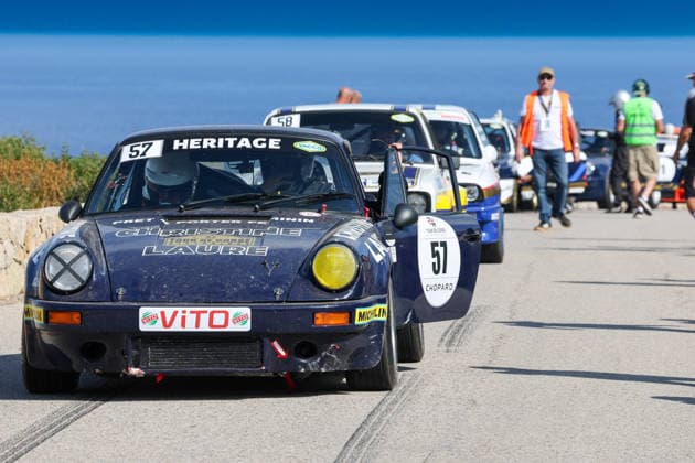 26eme Tour de Corse Historique 2026 - Corsica Competitors race during the first stage of the 26eme Tour de Corse Historique 2026 on the ES 01 Notre Dame de la Serra special stage in Calvi, Corsica, France on October 6, 2026. Photo by Shootpix ABACAPRESS.COM Calvi Corsica France  Copyright: xShootpix ABACAx