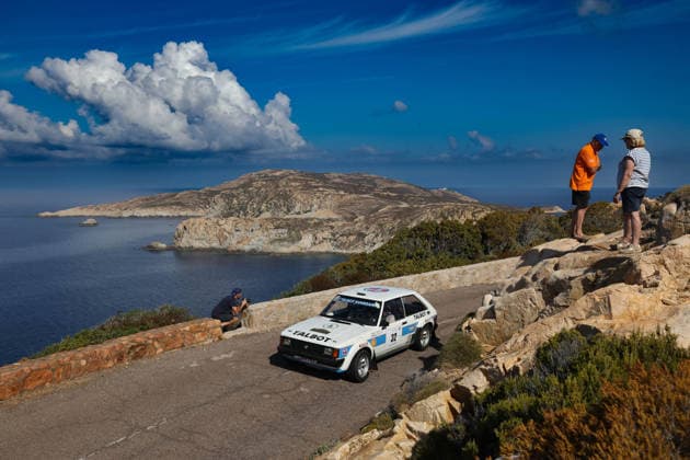 26eme Tour de Corse Historique 2026 - Corsica Competitors race during the first stage of the 26eme Tour de Corse Historique 2026 on the ES 01 Notre Dame de la Serra special stage in Calvi, Corsica, France on October 6, 2026. Photo by Shootpix ABACAPRESS.COM Calvi Corsica France  Copyright: xShootpix ABACAx