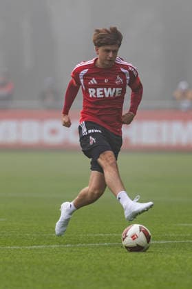Mikey Moore (1. FC Koeln, 47) during training session of 1.FC Koeln on 6th of October in 2026 at Geissbockheim in Cologne, Germany. NRW Germany Copyright: xBEAUTIFULxSPORTS JulianxMeuselx