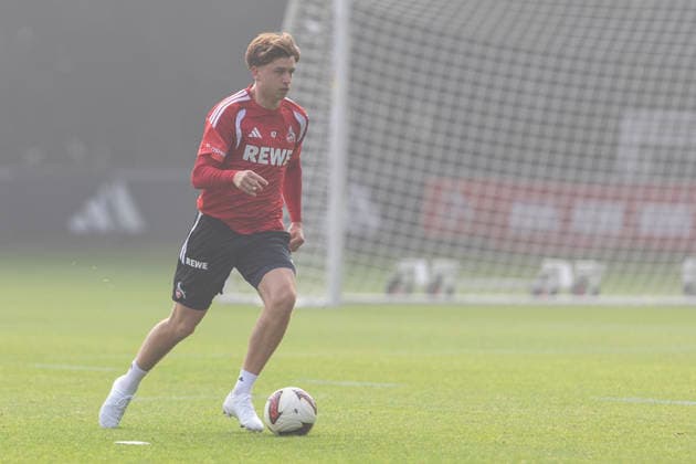 Mikey Moore (1. FC Koeln, 47) during training session of 1.FC Koeln on 6th of October in 2026 at Geissbockheim in Cologne, Germany. NRW Germany Copyright: xBEAUTIFULxSPORTS JulianxMeuselx