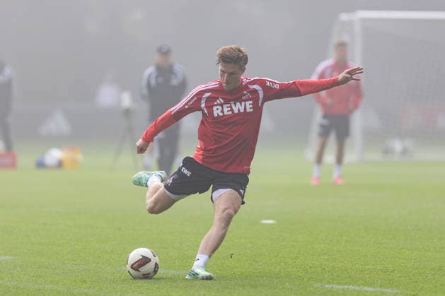 Marius Buelter (1. FC Koeln, 30) during training session of 1.FC Koeln on 6th of October in 2026 at Geissbockheim in Cologne, Germany. NRW Germany Copyright: xBEAUTIFULxSPORTS JulianxMeuselx