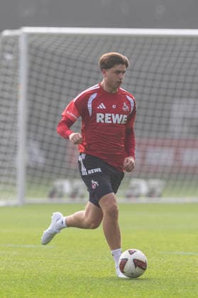 Mikey Moore (1. FC Koeln, 47) during training session of 1.FC Koeln on 6th of October in 2026 at Geissbockheim in Cologne, Germany. NRW Germany Copyright: xBEAUTIFULxSPORTS JulianxMeuselx