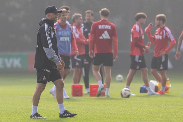 Rene Wagner (1. FC Koeln, Headcoach) during training session of 1.FC Koeln on 6th of October in 2026 at Geissbockheim in Cologne, Germany. NRW Germany Copyright: xBEAUTIFULxSPORTS JulianxMeuselx